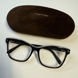 Woman’s Tom Ford Black Eyeglasses with Case